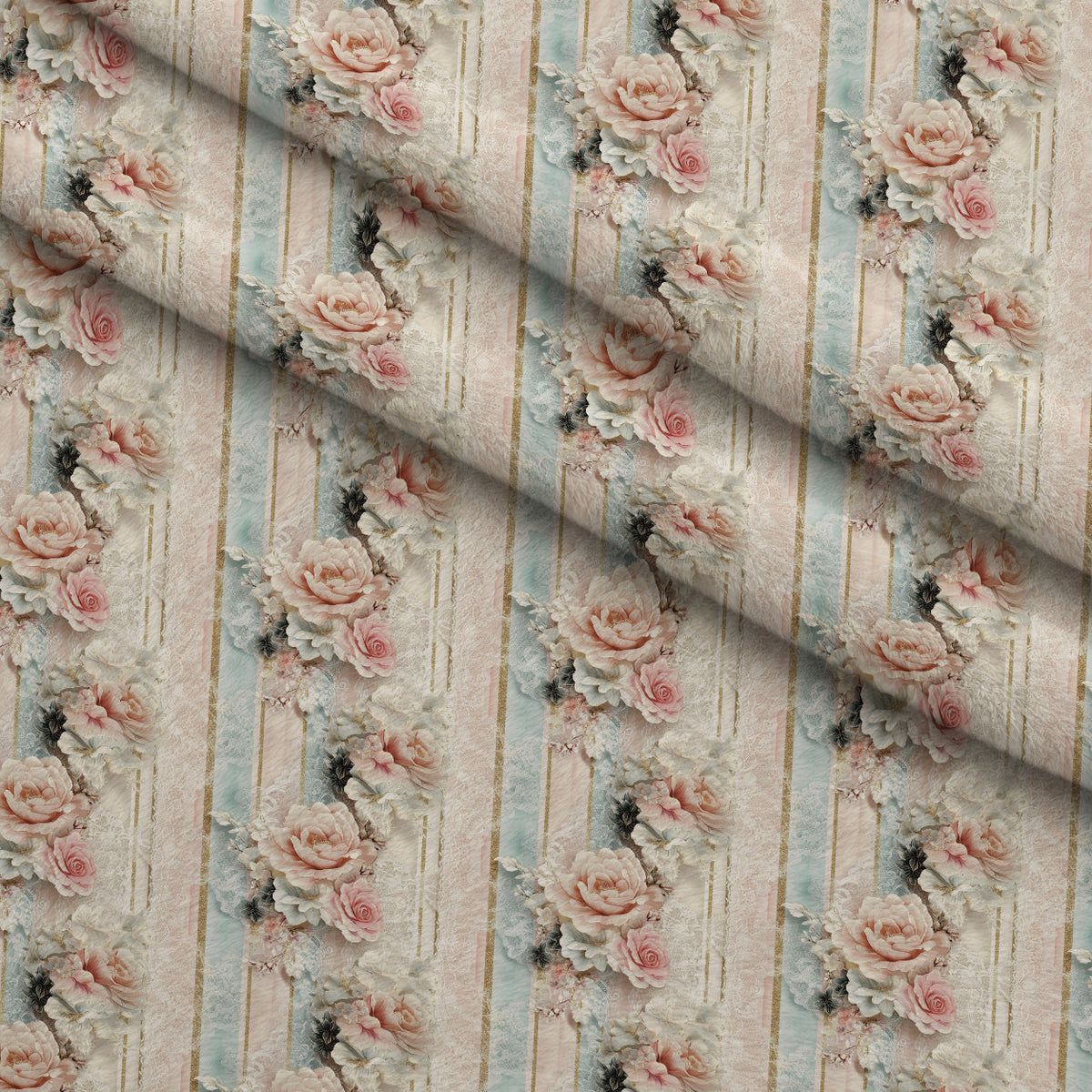 Roses and Lace Pattern 3 Minky Fabric