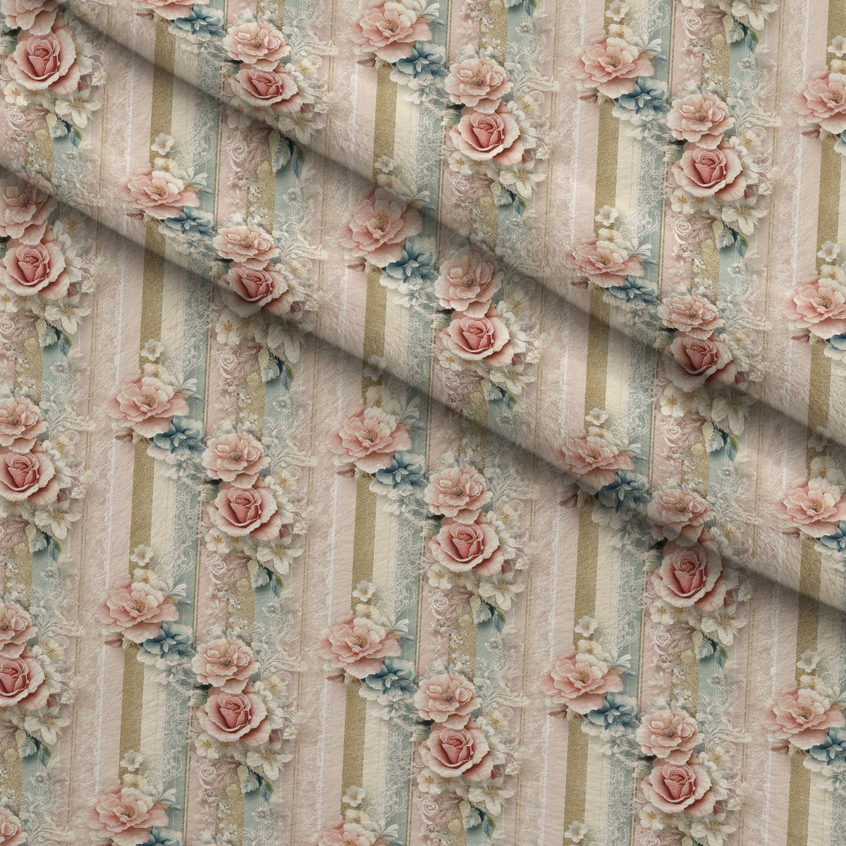 Roses and Lace Pattern 4 Minky Fabric