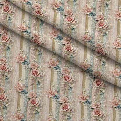 Roses and Lace Pattern 4 Minky Fabric