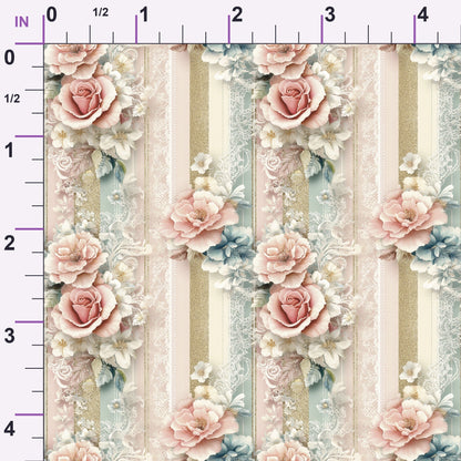 Roses and Lace Pattern 4 Minky Fabric