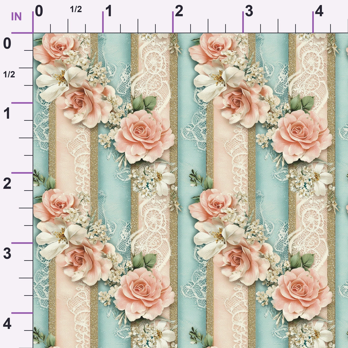 Roses and Lace Pattern 5 Minky Fabric