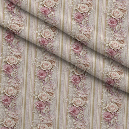 Roses and Lace Pattern 6 Minky Fabric