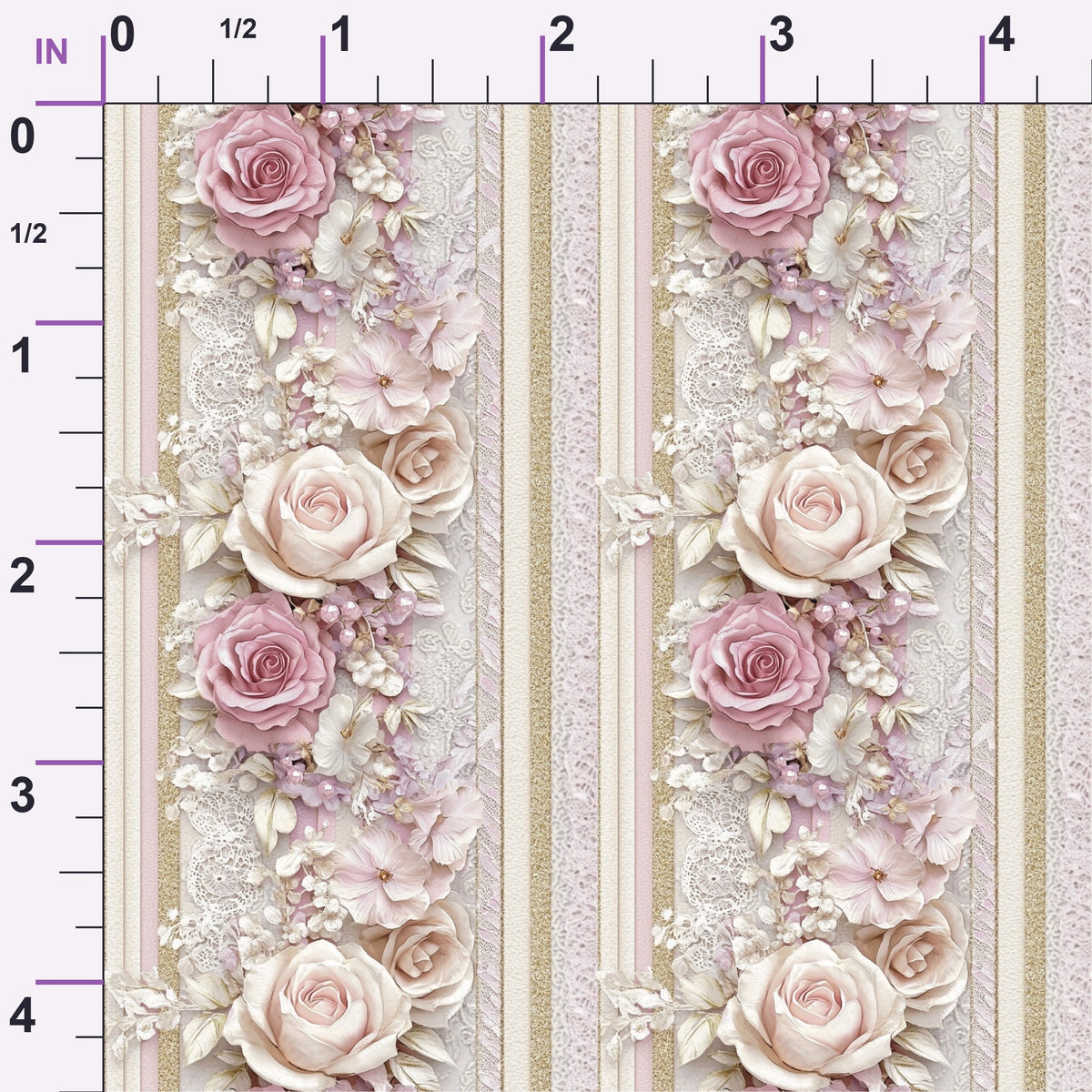 Roses and Lace Pattern 6 Minky Fabric