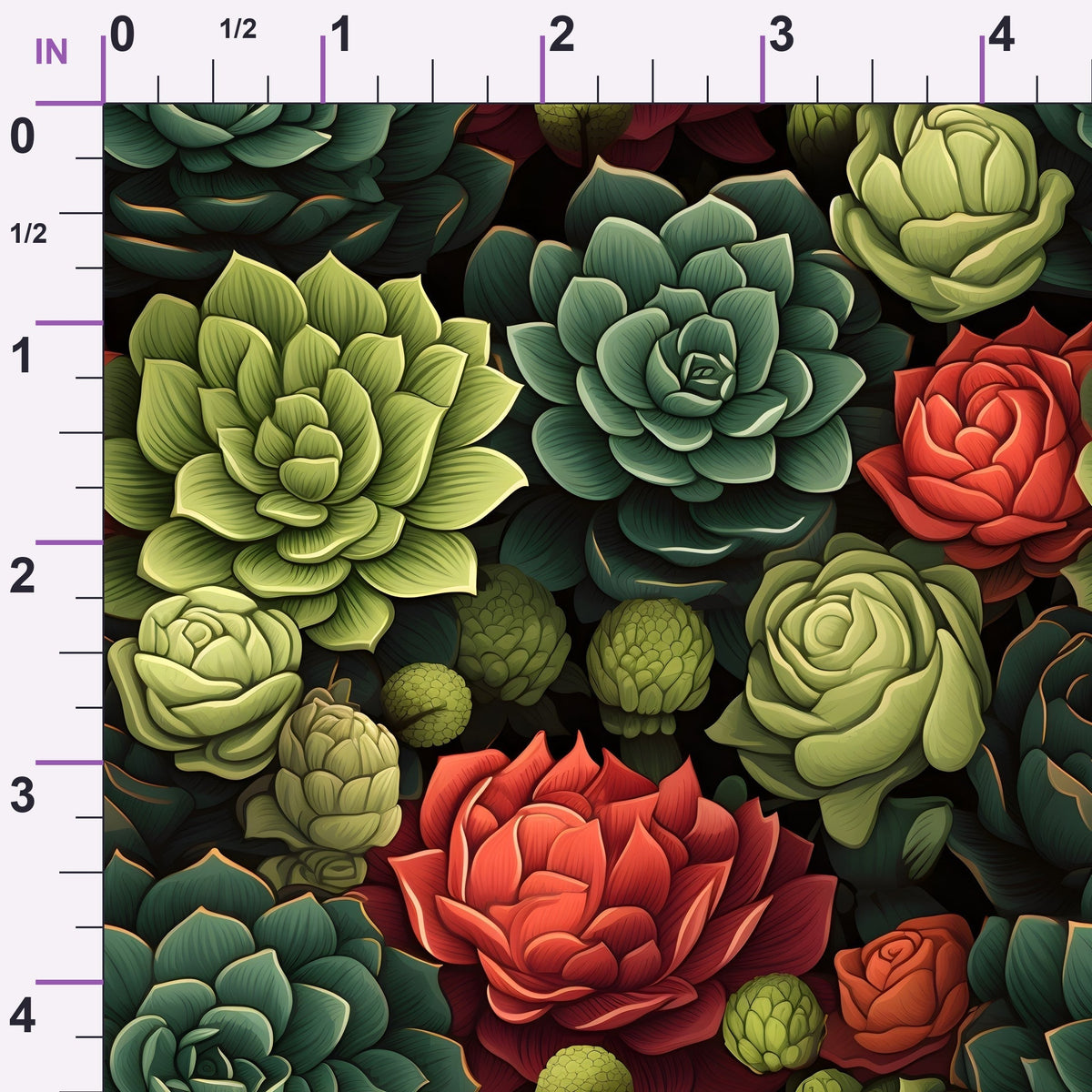 Rosette Garden Pattern 3 Minky Fabric