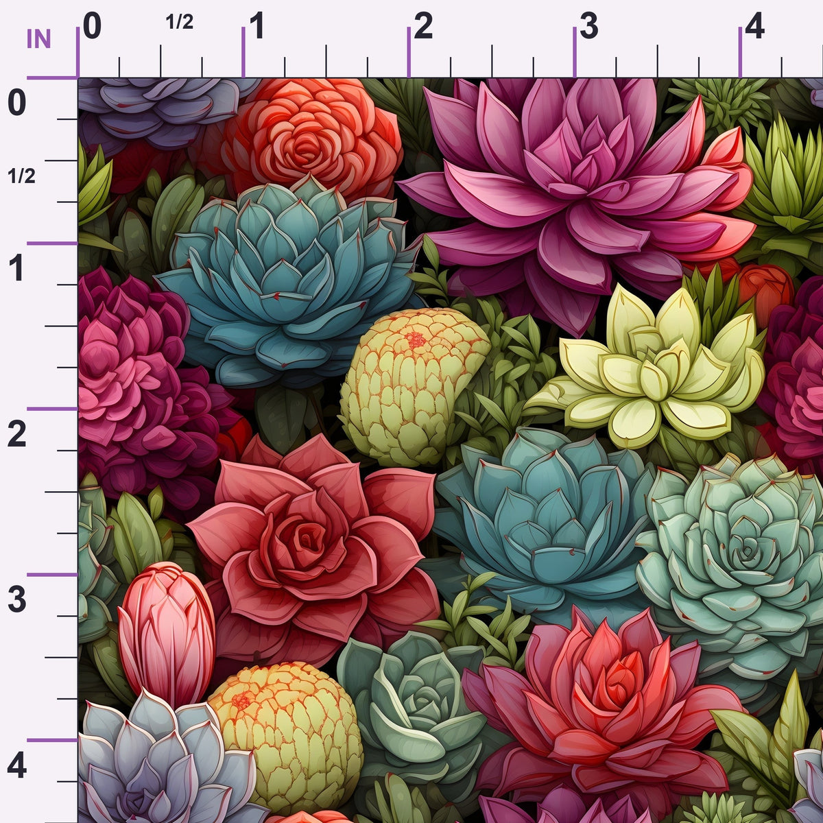 Rosette Garden Pattern 4 Minky Fabric