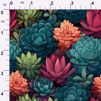 Rosette Garden Pattern 7 Minky Fabric