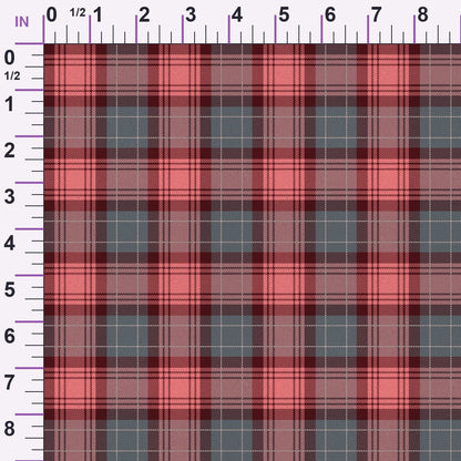 Rosewood Tartan Pattern 19 Minky Fabric