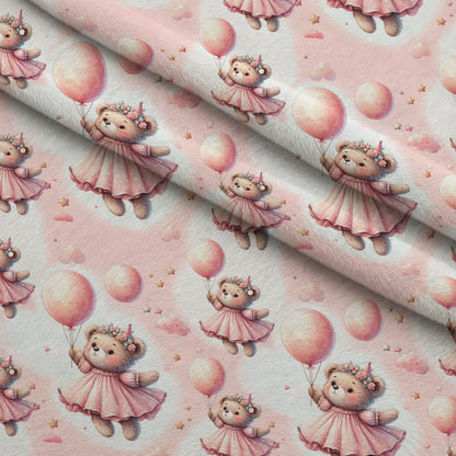 Rosy Balloon Cubs Pattern 11 Minky Fabric
