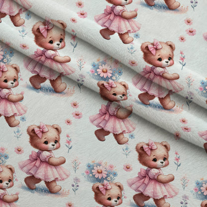 Rosy Balloon Cubs Pattern 3 Minky Fabric