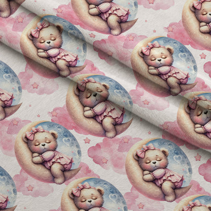 Rosy Balloon Cubs Pattern 4 Minky Fabric