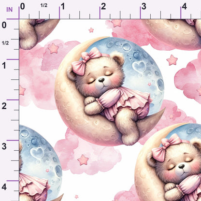 Rosy Balloon Cubs Pattern 4 Minky Fabric