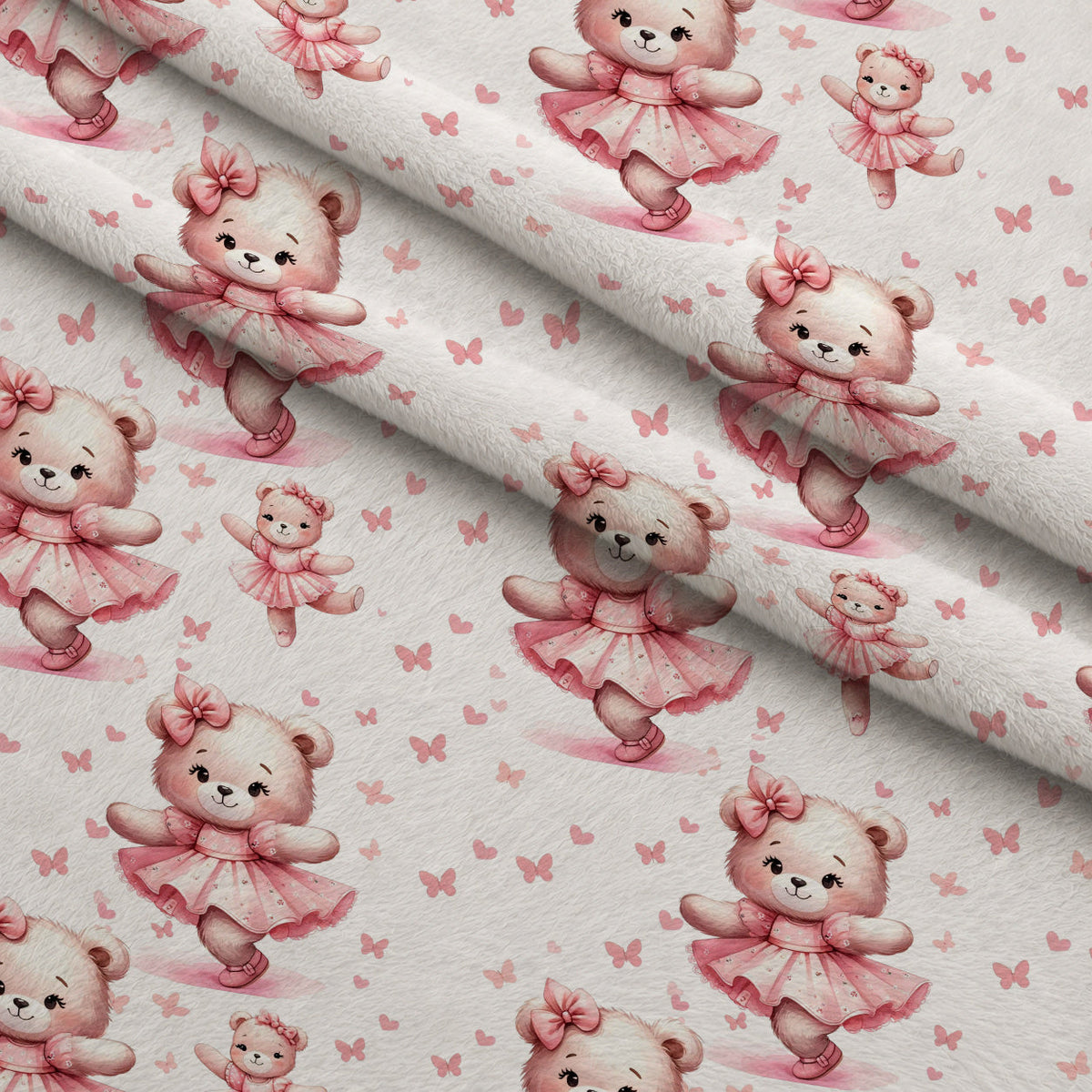 Rosy Balloon Cubs Pattern 5 Minky Fabric