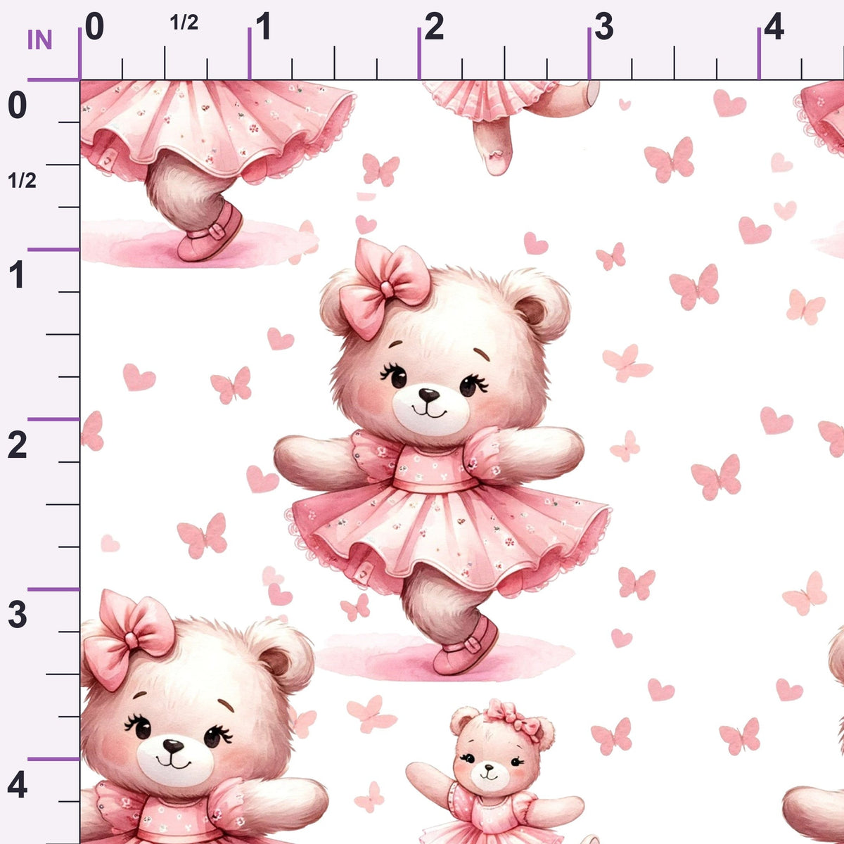Rosy Balloon Cubs Pattern 5 Minky Fabric