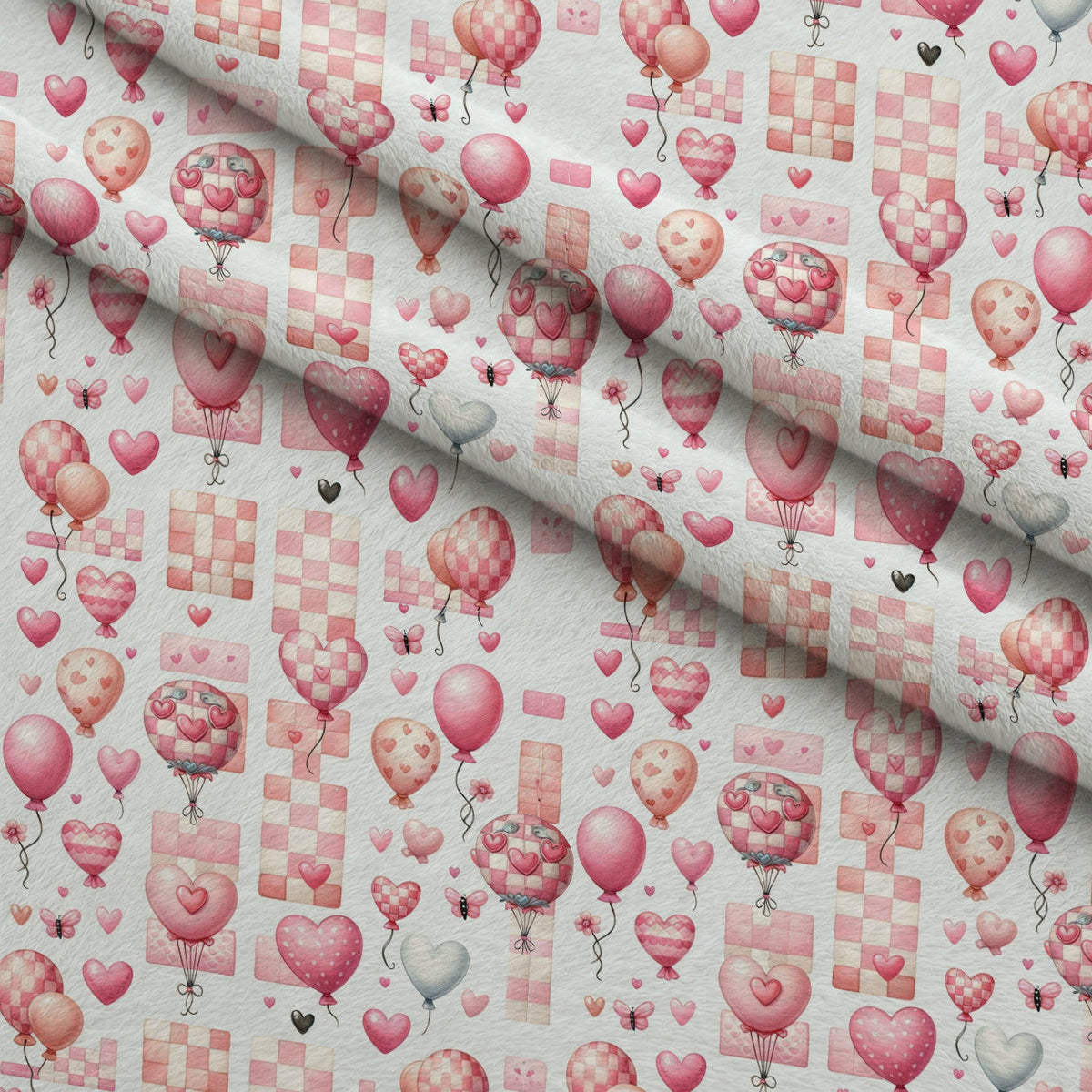Rosy Balloon Cubs Pattern 9 Minky Fabric