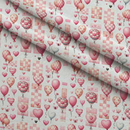 Rosy Balloon Cubs Pattern 9 Minky Fabric