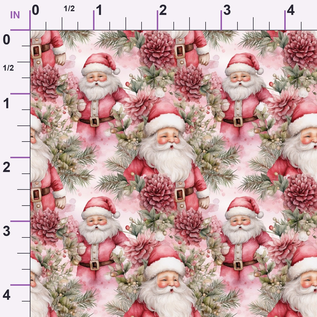 Rosy Noel Pattern 1 Minky Fabric