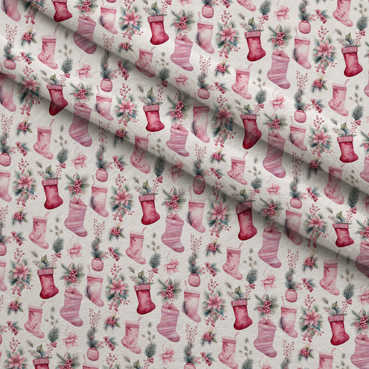 Rosy Noel Pattern 3 Minky Fabric