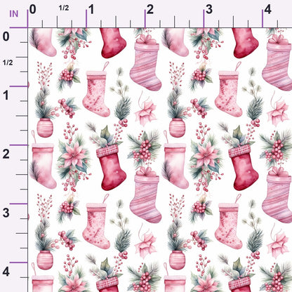 Rosy Noel Pattern 3 Minky Fabric
