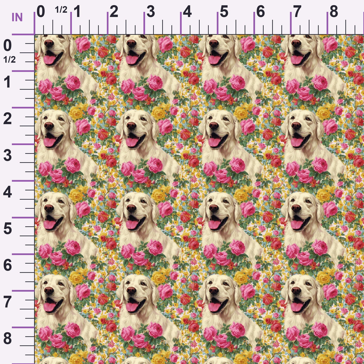 Rosy Retriever Pattern 1 Minky Fabric