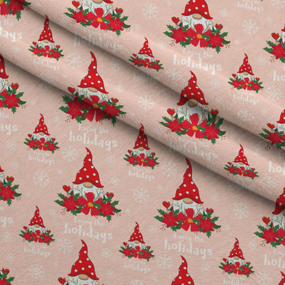 Rosy Yuletide Pattern 10 Minky Fabric