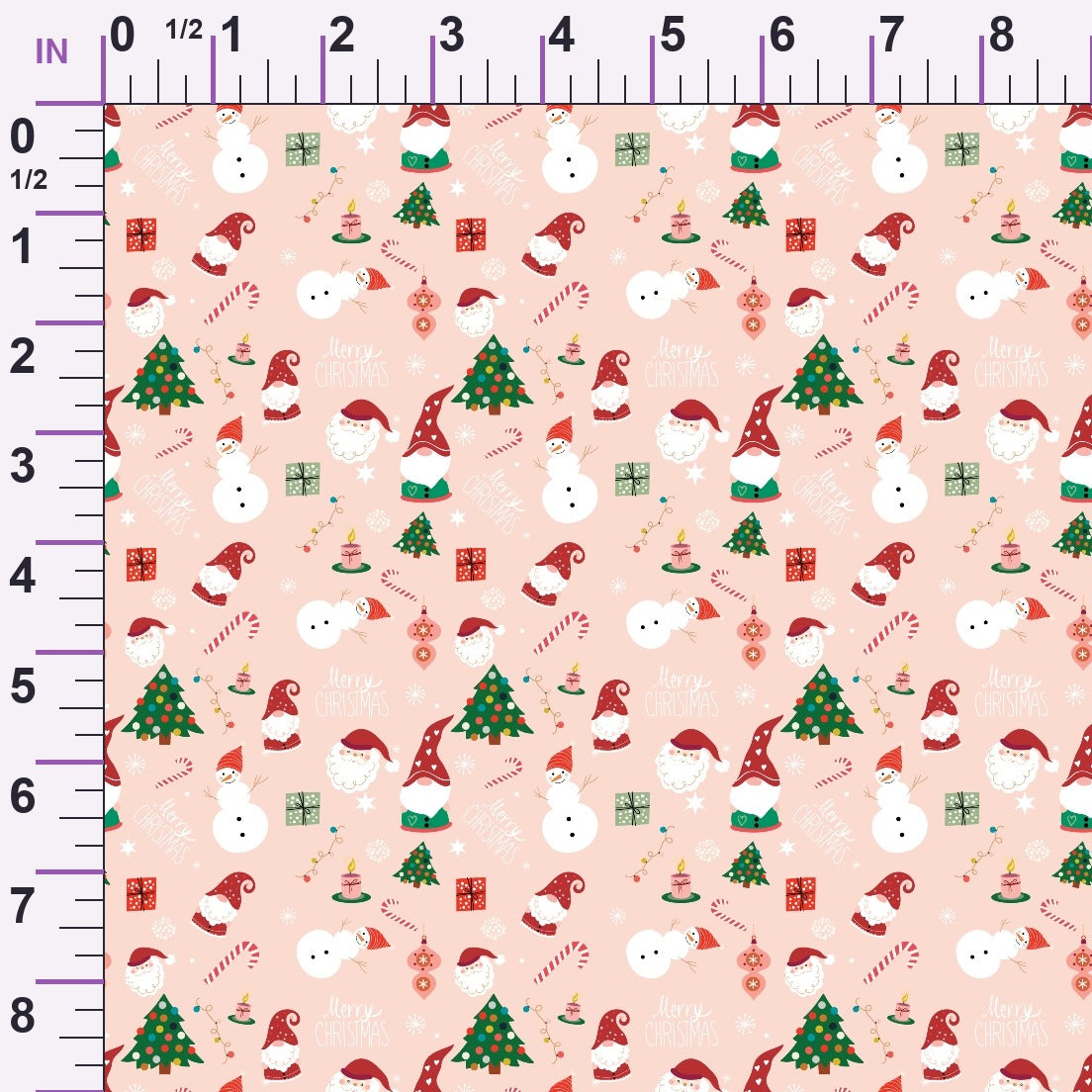 Rosy Yuletide Pattern 12 Minky Fabric
