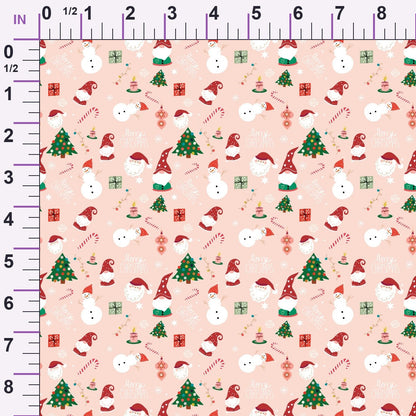 Rosy Yuletide Pattern 12 Minky Fabric