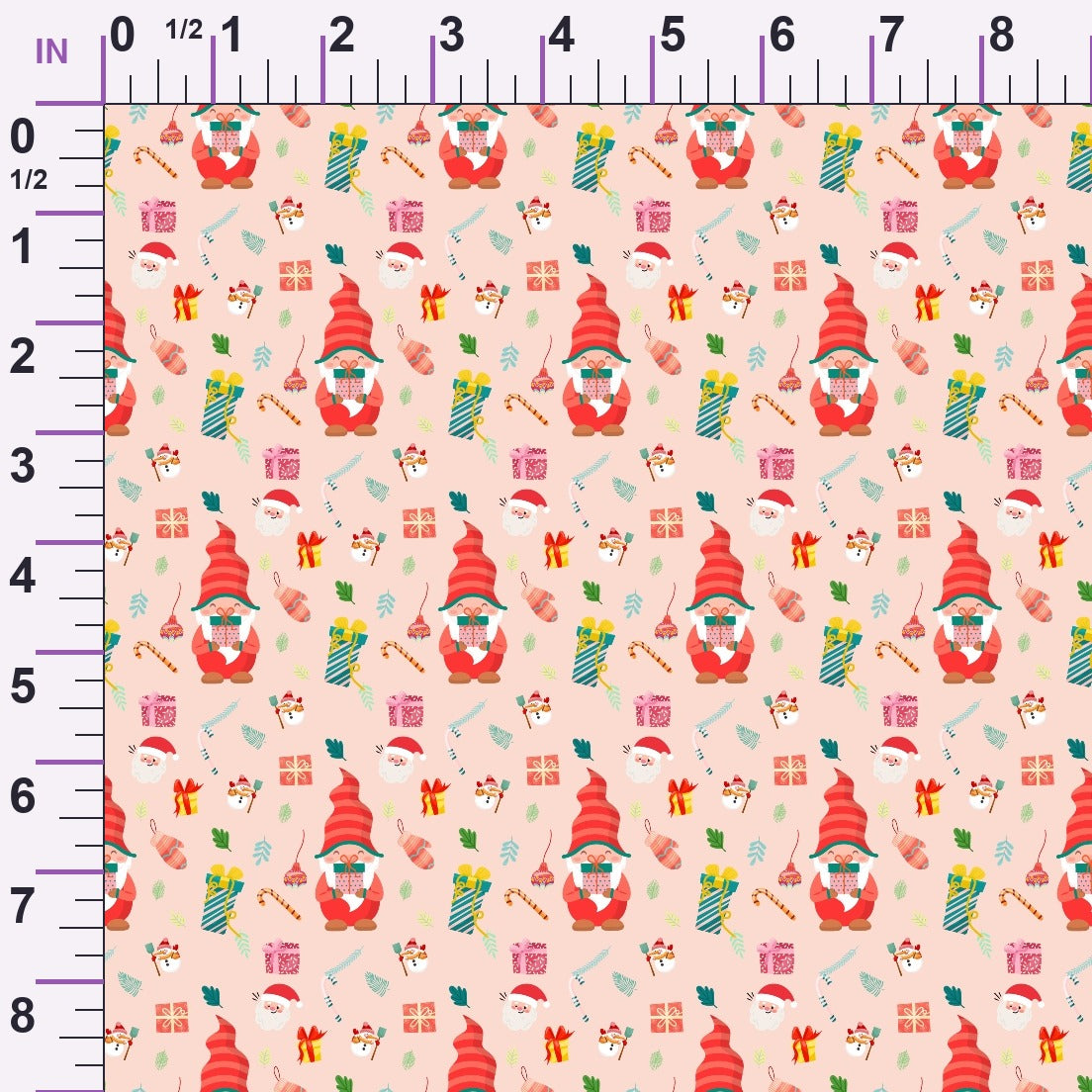 Rosy Yuletide Pattern 2 Minky Fabric