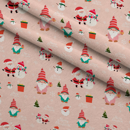 Rosy Yuletide Pattern 4 Minky Fabric