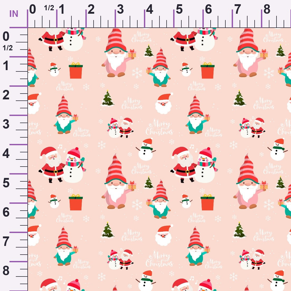 Rosy Yuletide Pattern 4 Minky Fabric