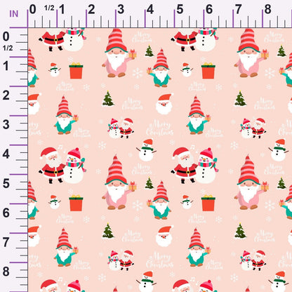 Rosy Yuletide Pattern 4 Minky Fabric