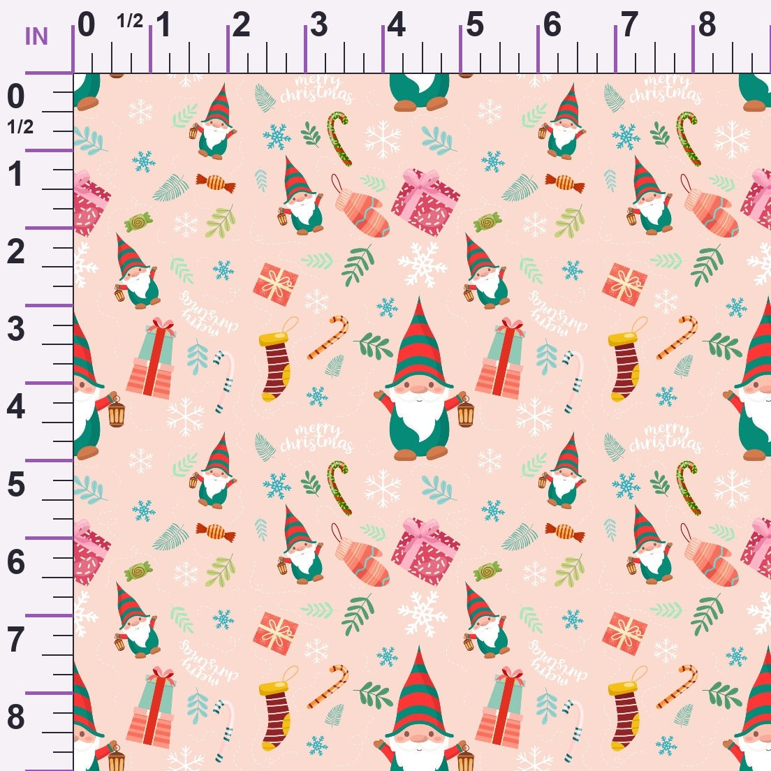 Rosy Yuletide Pattern 5 Minky Fabric