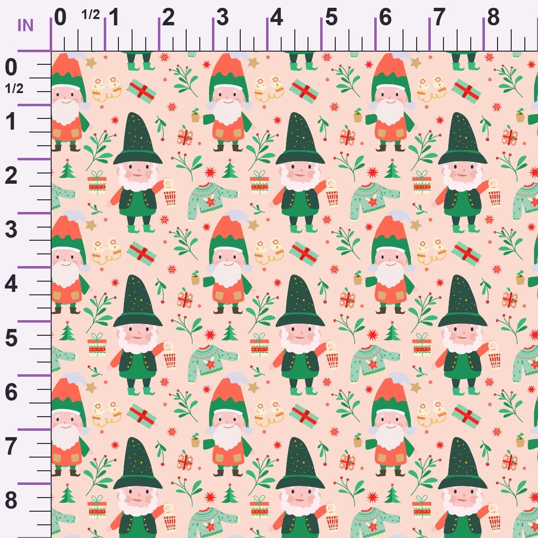 Rosy Yuletide Pattern 7 Minky Fabric
