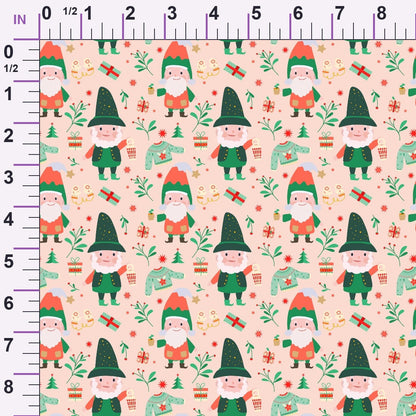 Rosy Yuletide Pattern 7 Minky Fabric