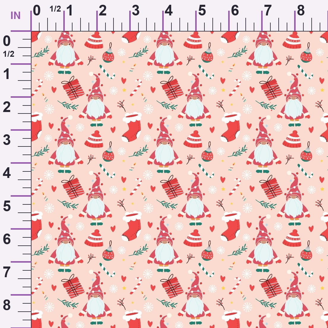 Rosy Yuletide Pattern 8 Minky Fabric