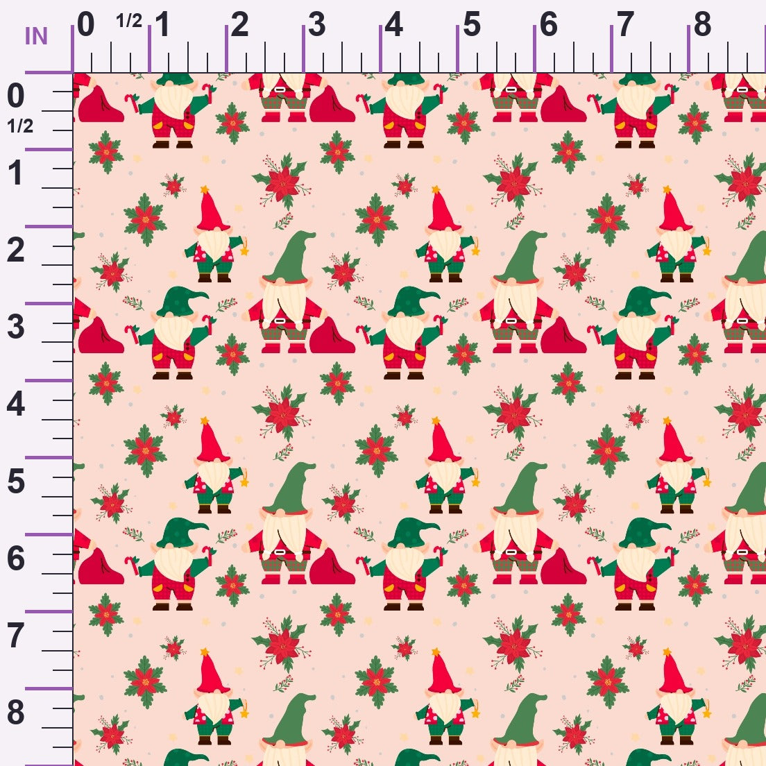 Rosy Yuletide Pattern 9 Minky Fabric