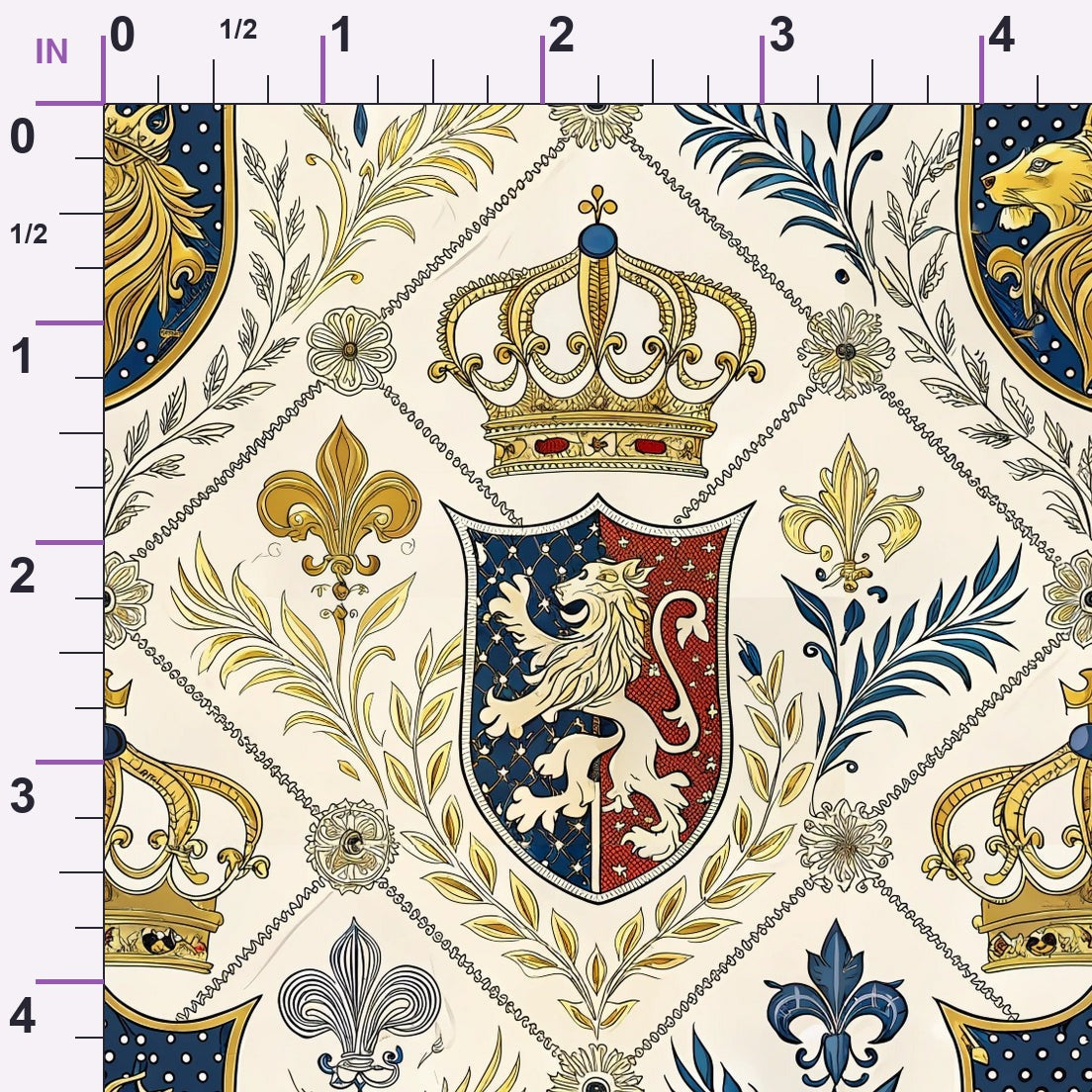 Royal Crest Pattern 1 Minky Fabric