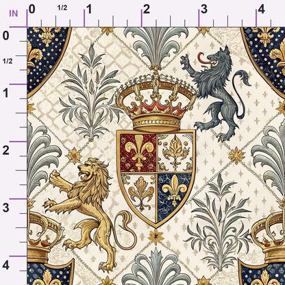 Royal Crest Pattern 2 Minky Fabric