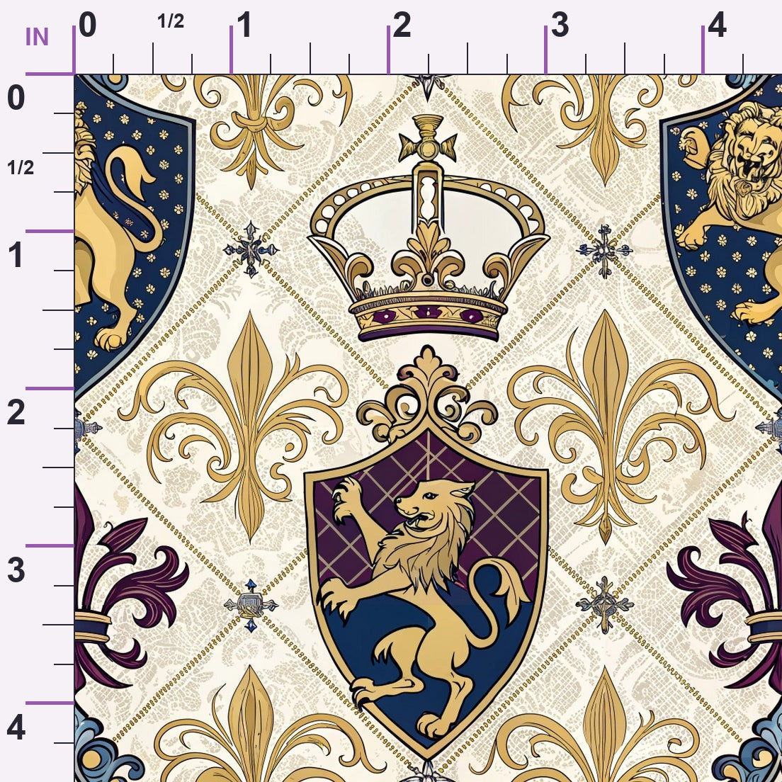 Royal Crest Pattern 3 Minky Fabric