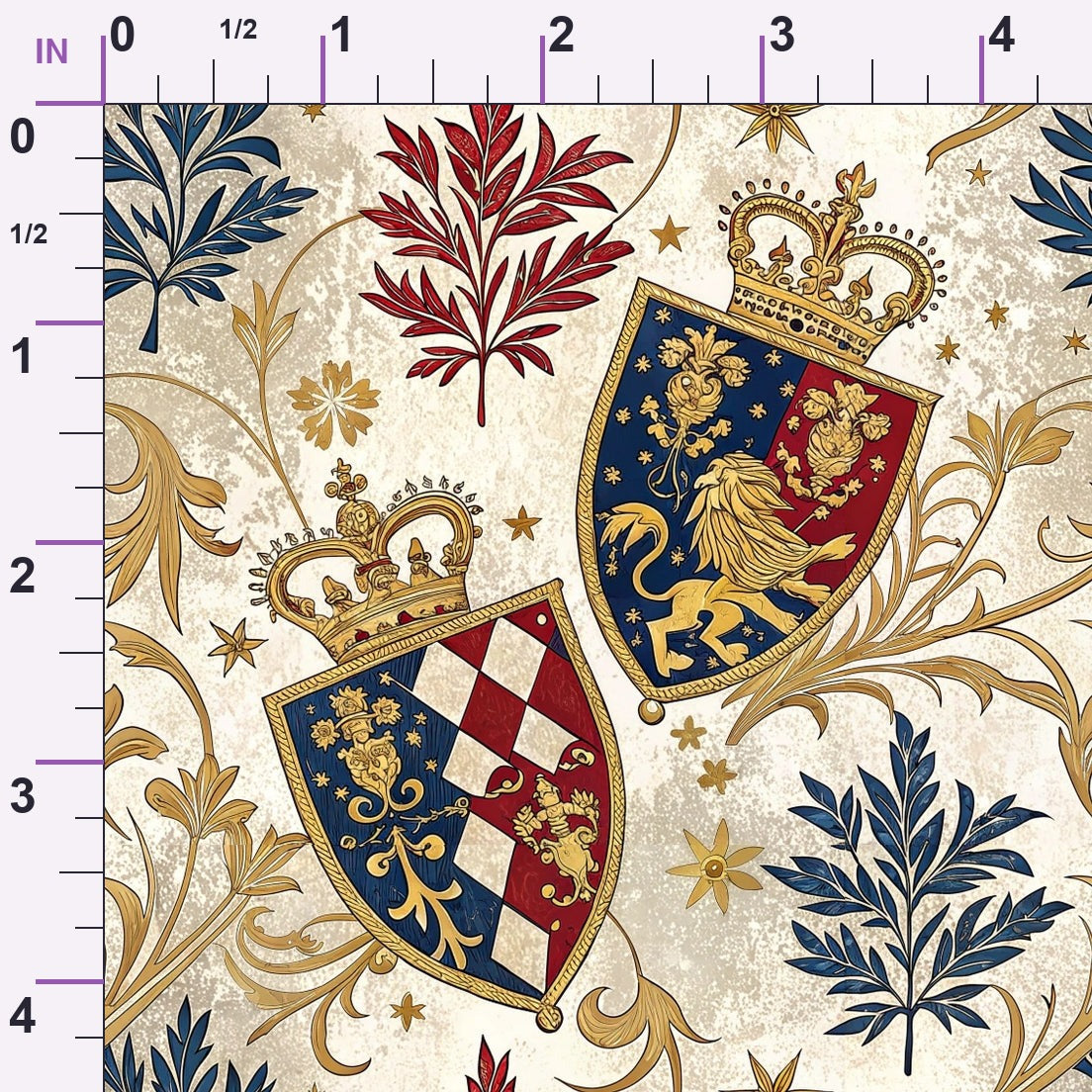 Royal Crest Pattern 4 Minky Fabric