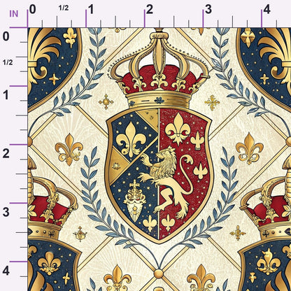 Royal Crest Pattern 5 Minky Fabric