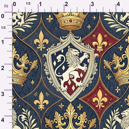 Royal Crest Pattern 6 Minky Fabric