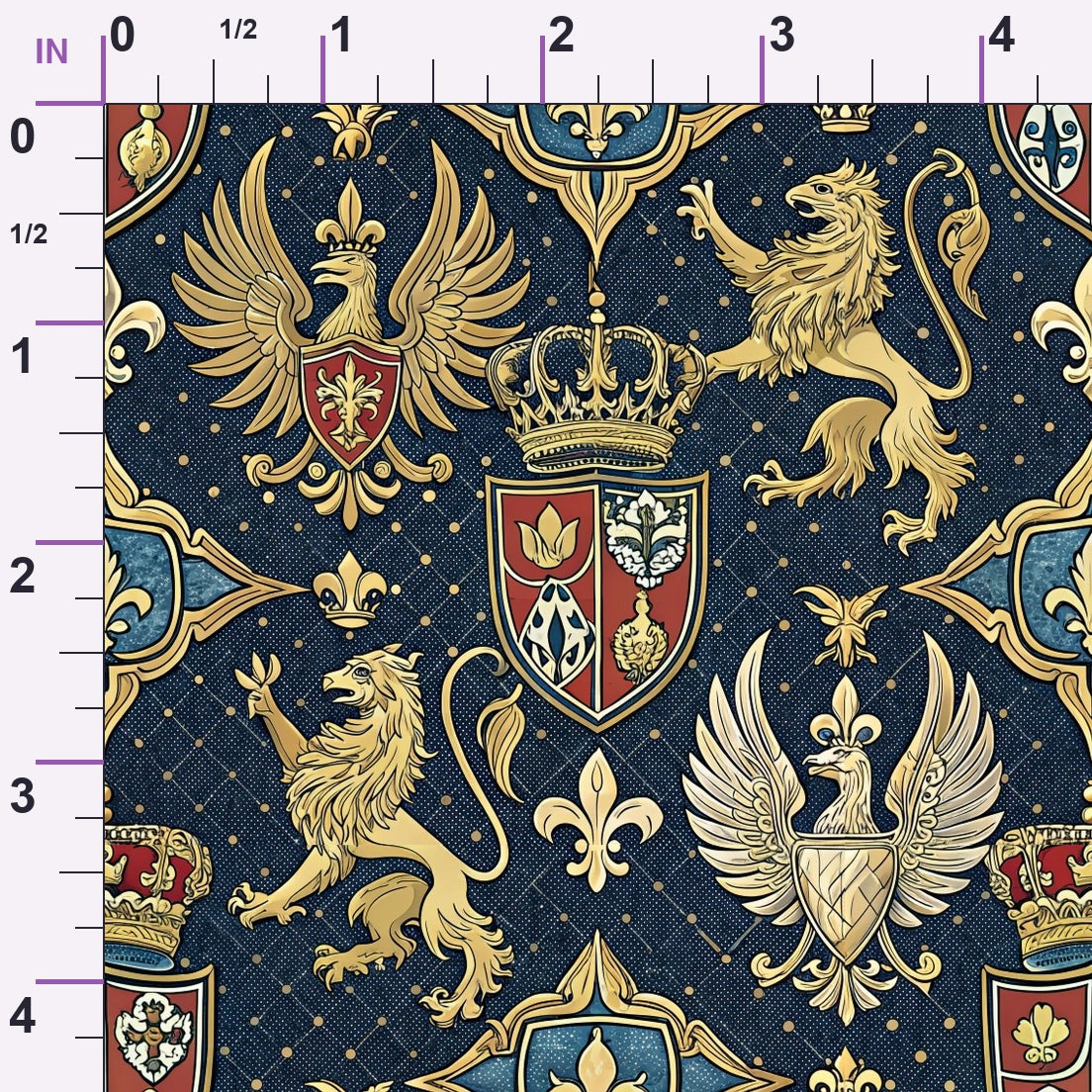 Royal Crest Pattern 7 Minky Fabric