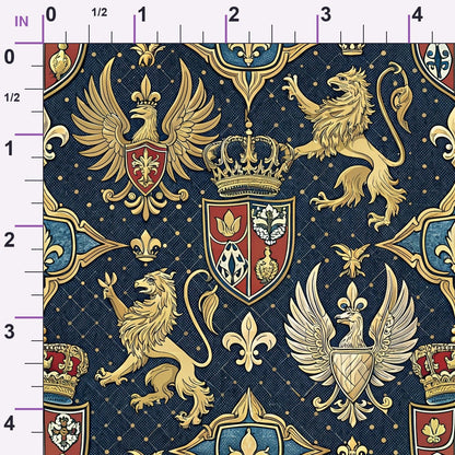 Royal Crest Pattern 7 Minky Fabric