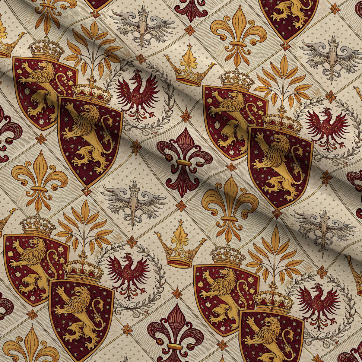Royal Crest Pattern 8 Minky Fabric