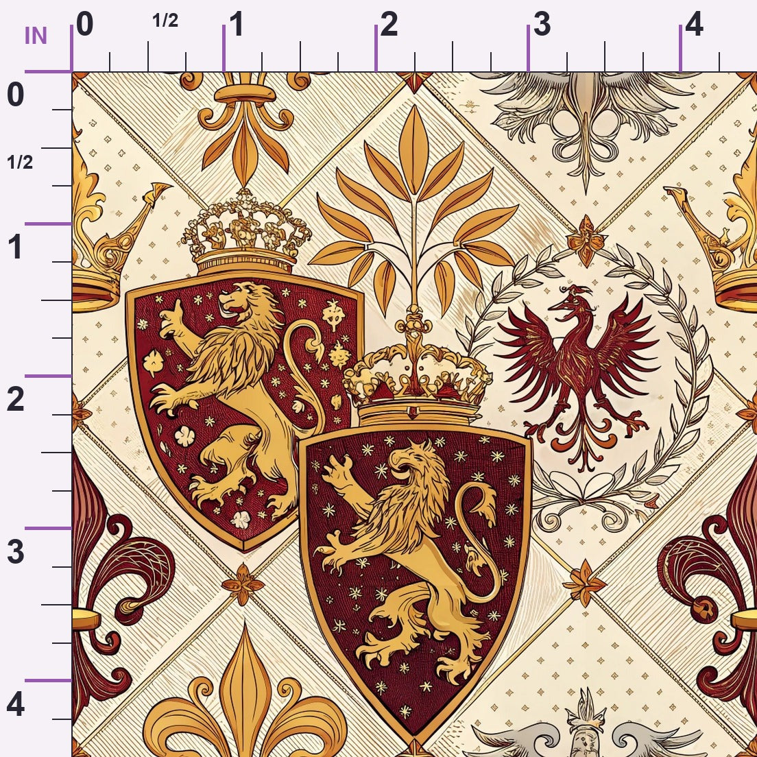 Royal Crest Pattern 8 Minky Fabric