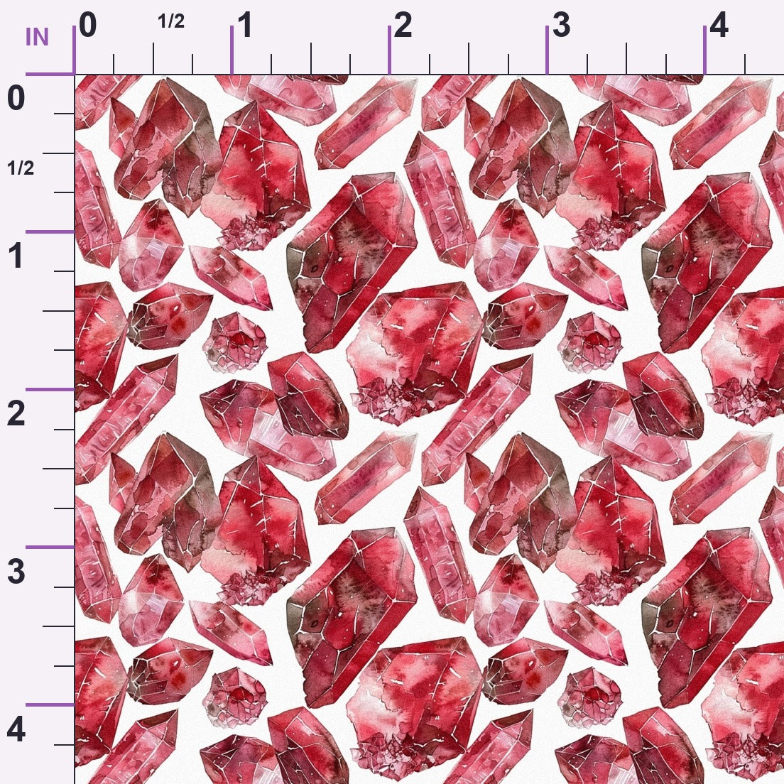 Ruby Crystals Pattern 1 Minky Fabric