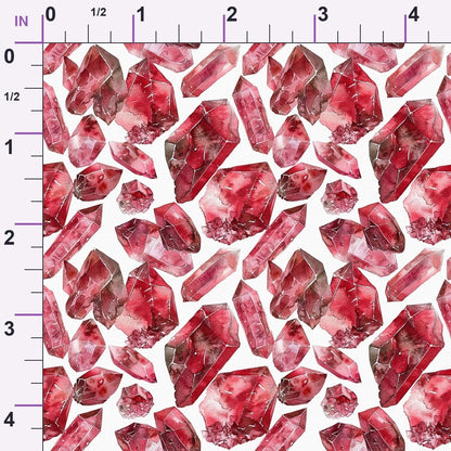 Ruby Crystals Pattern 1 Minky Fabric