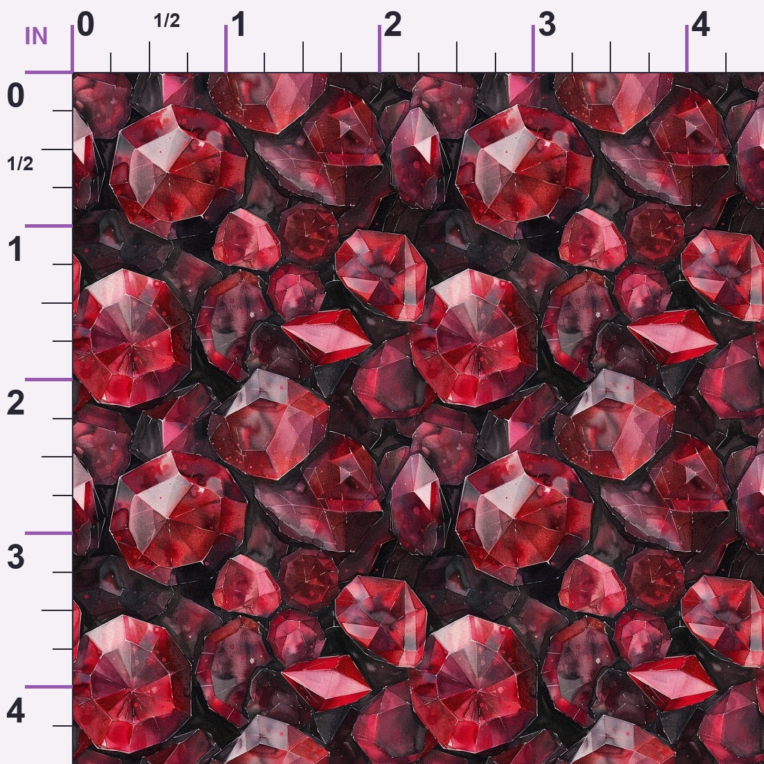 Ruby Crystals Pattern 10 Minky Fabric