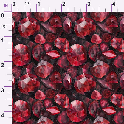 Ruby Crystals Pattern 10 Minky Fabric