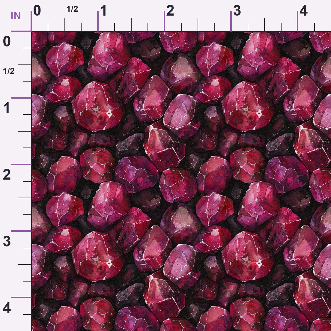 Ruby Crystals Pattern 2 Minky Fabric